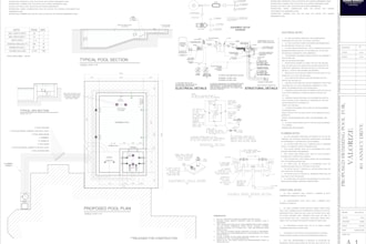 design swimming pool drawings for permit and construction
