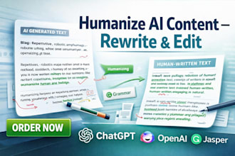 humanize ai content, rewrite and edit ai generated text naturally