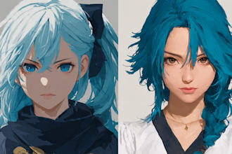 design custom anime or game style characters