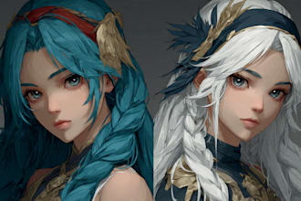design custom anime or game style characters