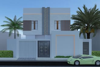 do autocad drawings, revit modeling, and 3d house design