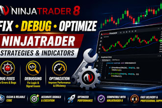 fix, debug, and optimize ninjatrader strategies and indicators