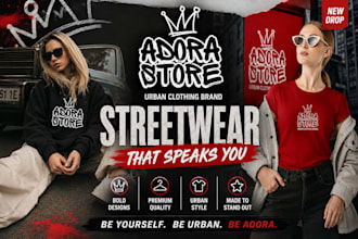 design premium streetwear apparel for clothing brands