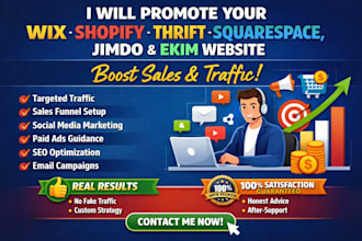 do wix thrift shopify ekim website sales marketing jimdo squarespace promotion