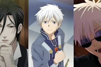 draw anime furry character, oc reference sheet, fanart, anime illustration,