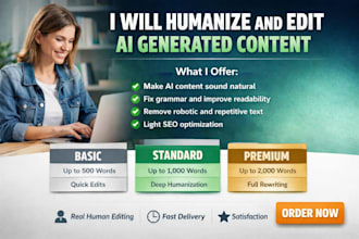 be your humanize and edit ai generated content