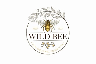 create graceful and fantastic honey logo design