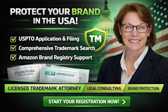 file and register your USA trademark with uspto as your trademark attorney