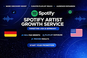do USA spotify music promotion, german spotify music promotion