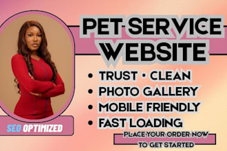 pet service website, pet care website, veterinary clinic website, pet grooming