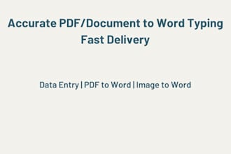 document typing and PDF to word conversion