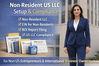 provide non residential llc set up, ein, boi report and US llc compliance filing