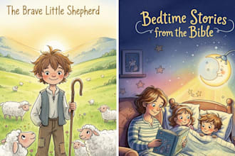 christian children story book illustration picture book design bible themed