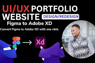 convert figma ui ux website to adobe portfolio website design adobe photoshop ap