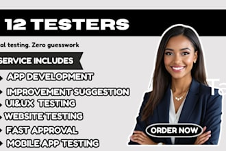 mobile app testing 20 testers website testing manual testing game testing