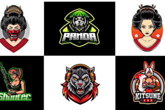 create mascot esports, character, sports, gaming logo