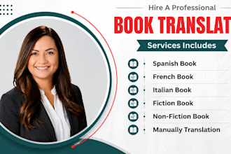 translate english spanish french italian and vice versa fiction non fiction book