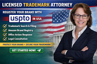 be your licensed trademark attorney to register your brand in the USA