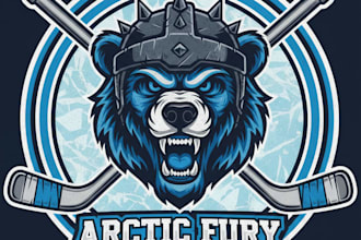 design a professional hockey logo for your team or club