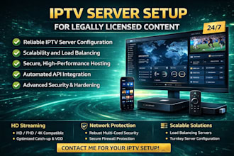set up reliable ipt v server, xtream UI, xui one panel, API integration, server