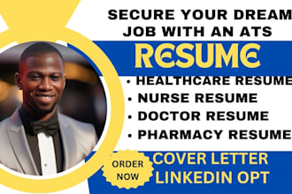 write an ats optimized medical, nursing and healthcare resume