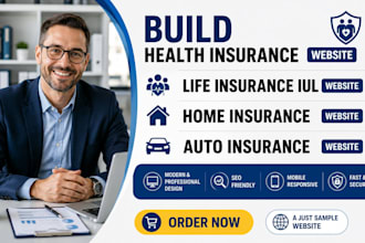 build health insurance website, life insurance iul, home, auto insurance website