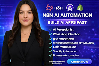 build n8n ai receptionist voice agent n8n whatsapp chatbot n8n shopify workflow