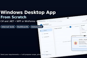 build a custom windows desktop app from scratch