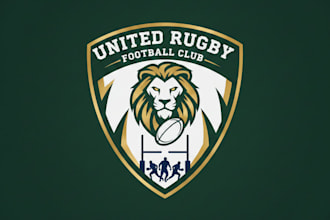 design a professional rugby logo for your team or club