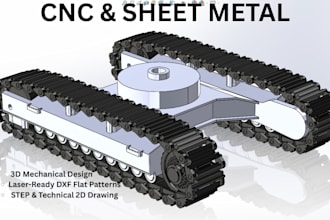 do 3d mechanical design and sheet metal cad modeling for cnc manufacturing