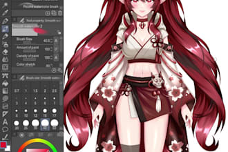 draw and rig male and female vtuber model, 2d vtuber, vtuber character live2d