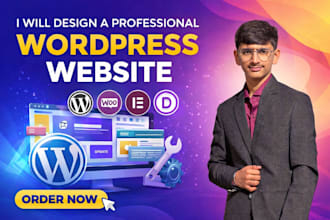 design modern, fast and responsive wordpress website with elementor