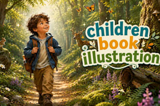 design a cozy watercolor book cover for children book and KDP paperback