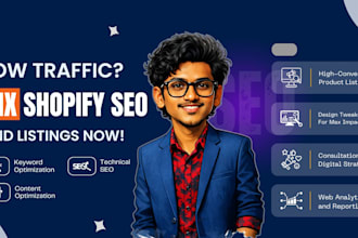 do advanced shopify SEO with full site audit and listings