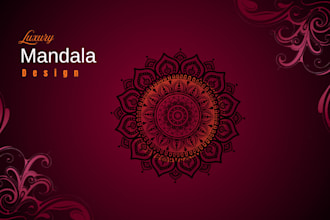 illustrate detailed vector line and mandala art