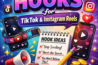 write captivating hooks for tiktok and instagram reels