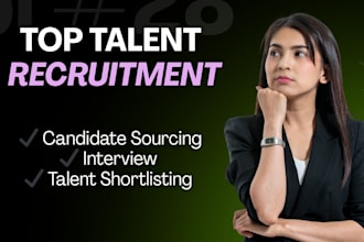 source top talent and handle candidate screening professionally