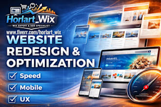 redesign and optimize your wix website for speed and mobile responsiveness