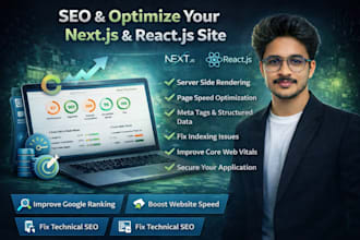 optimize SEO and performance for next js and react website
