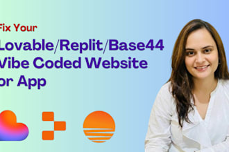 fix vibe code errors, improve your lovable, base44, replit, bolt apps or sites