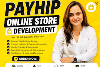 design a luxury payhip website to sell your digital or physical products