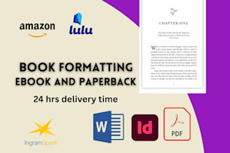 indesign formatting, book layout design, type setting, kdp and lulu formatting