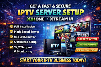 setupast and reliable iptv server using xui one or xtream UI with full setup