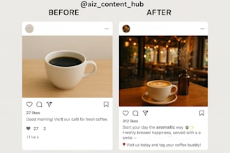 create professional instagram posts with captions