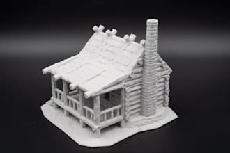 make 3d wood carving terrain, modular medieval castle, wargaming terrain ruins