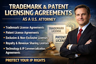 draft trademark and patent licensing agreements
