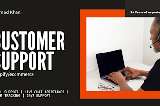 provide customer support for shopify stores and websites via email and live chat