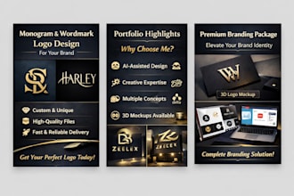 design a modern monogram or wordmark logo