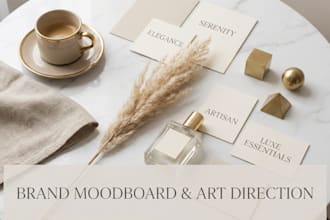 create complete brand moodboards and art direction style guides visual concepts