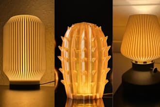 do 3d lamp design, 3d printable lamp, led light, bulb lamp, 3d lamp modeling